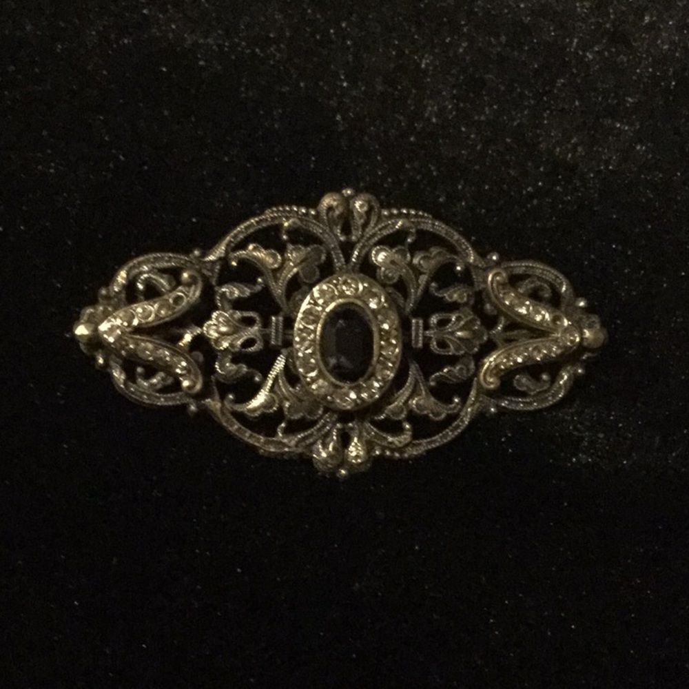 Vintage Black Brooch